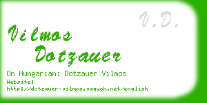 vilmos dotzauer business card